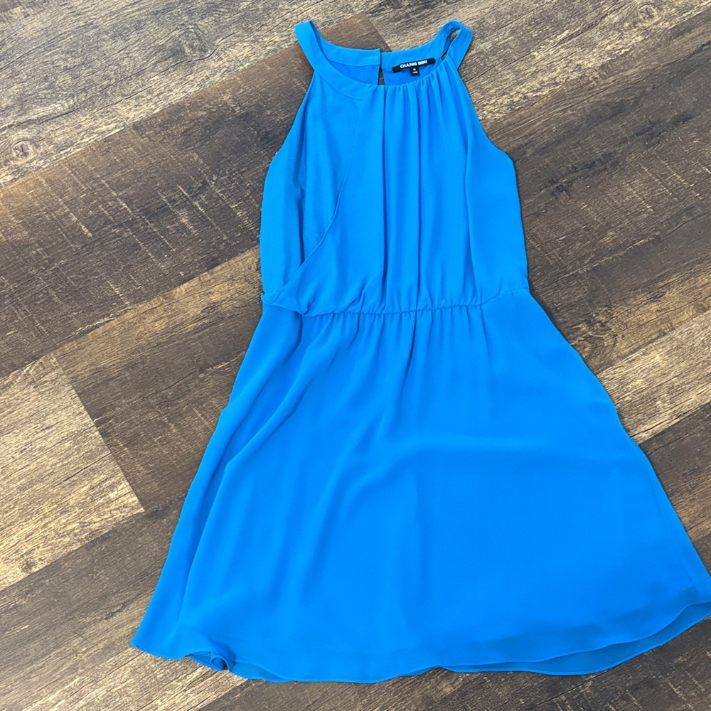 Giani Bernini Electric Blue Halter Mini Dress
